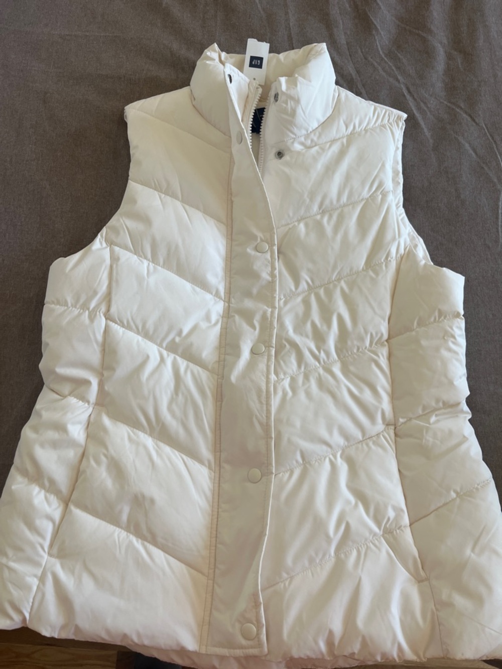 GAP Cream Quilted Puffer Vest for Women